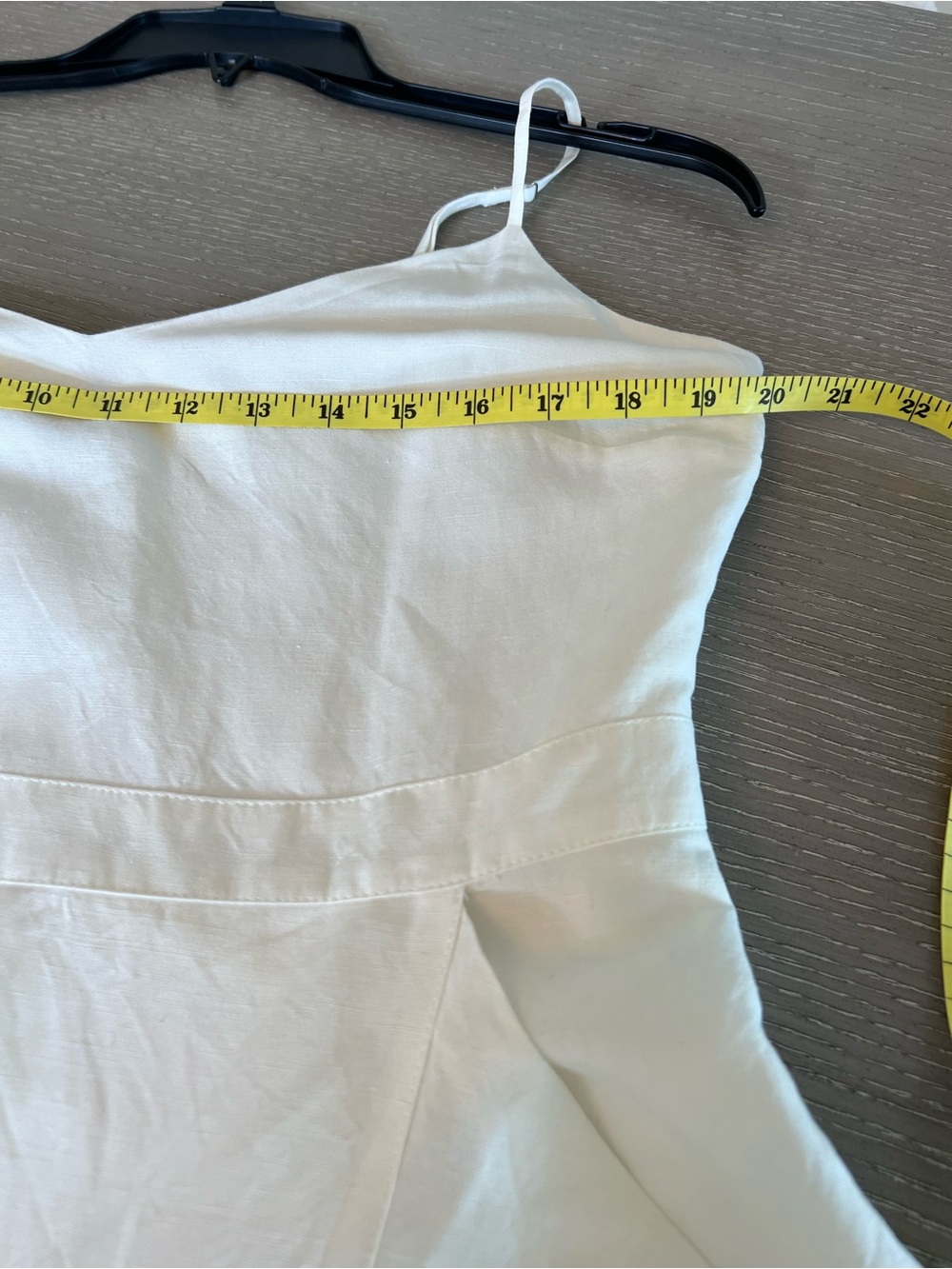 Banana Republic White linen blend Dress with Black Logo Tag - Picture 8 of 15